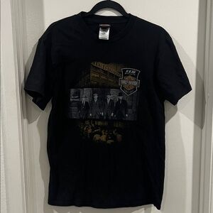Harley-Davidson Black Short-Sleeve Graphic Tee with Gold Riverside Edition Sz M